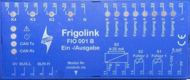 Wurm Frigolink FIO 001 B controller Koelregeling