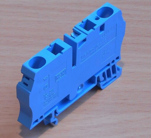 Weidmuller ZDU 6 blauw Verbindingsrijgklem railklem 0,5-10mm2 (8 stuks)
