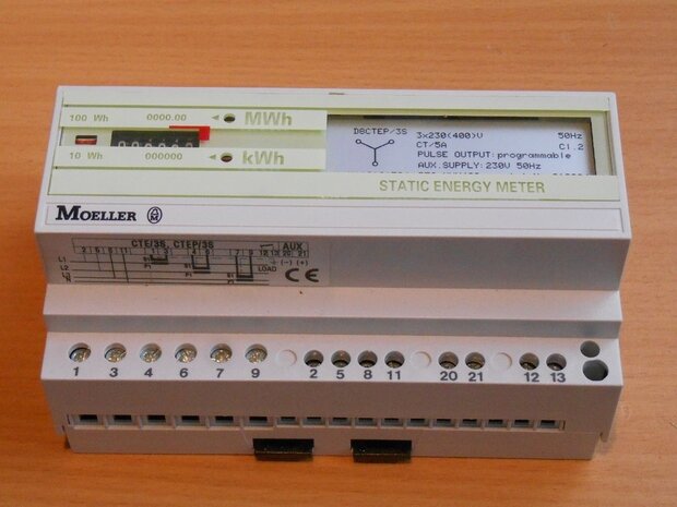 F&G Moeller REG-KWH400 static energy meter 230/400V AC x/5A 850090037