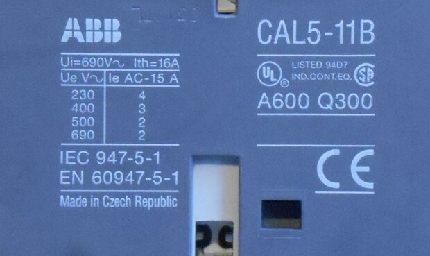 ABB Hulpcontact 1NO+1NC A serie CAL5-11B 1SBN010420R3311