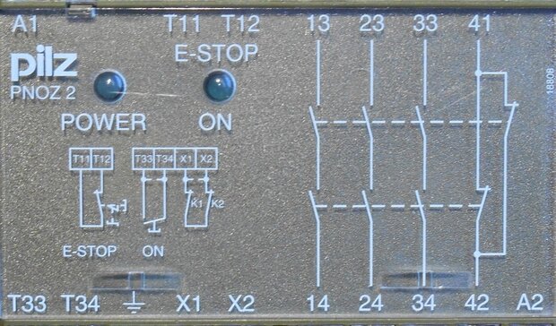 PILZ PNOZ2 24VWS 24VAC 3NO/1NC veiligheidsrelais relais 475700