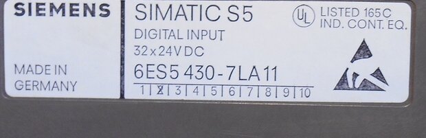 Siemens SIMATIC S5 6ES5 430-7LA11 digital input 32x24V DC
