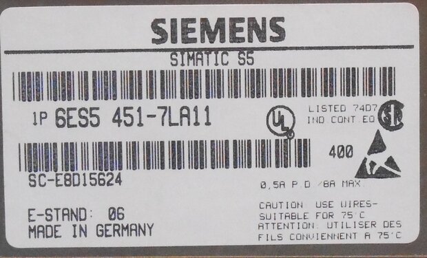 Siemens SIMATIC S5 6ES5 451-7LA11 digital output 32x24V DC 0.5A