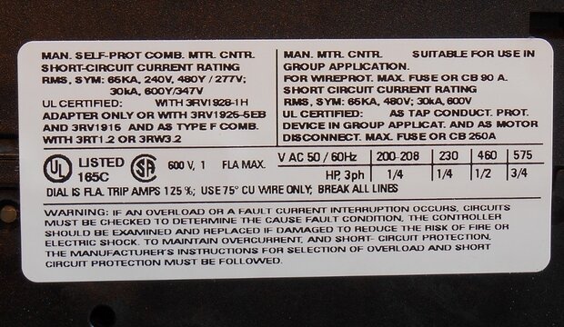 Siemens 3RV1021-0JA15 Motorbeveiligingsschakelaar 0,7-1,0A 3P 1NO+1NC 