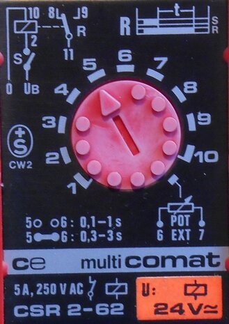 MultiComat CSE 2-62 time relay 11 pin 5A 250VAC