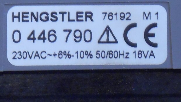 Hengstler Impulse meter 230VAC 0 446 790