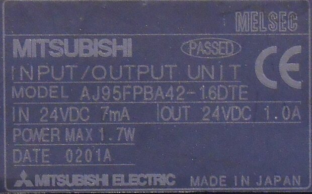 Mitsubishi AJ95FPBA42-16DTE PLC input output module 24VDC 16DTE