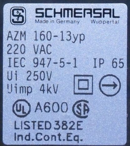 Schmersal Veiligheidsschakelaar AZM 160-13yp 220 VAC