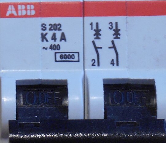 ABB S202 K 4 A Automaat 2P K kar 4A 2CDS252001R0337 Installatieautomaat