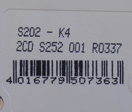 ABB S202 K 4 A vending cart K 2P 4A 2CDS252001R0337 Circuit breaker