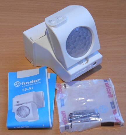 Finder 18.A1.8.230.000 motion detector for wall mounting 110-230 VAC