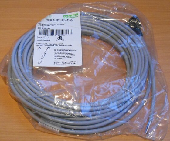 Murr 7000-12341-2241000 M12 female connector 90 graden kabel 10 meter