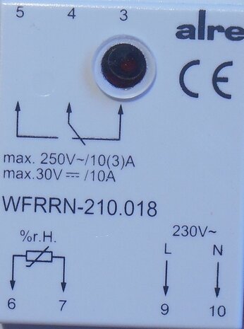 Alre WFRRN-210.018 condensatie Controle melder D4780572 Taupunktwächter 230V