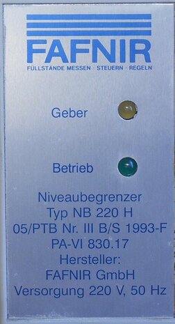 Fafnir NB 220 H omvormer niveaubegrenzer 220V, 50Hz