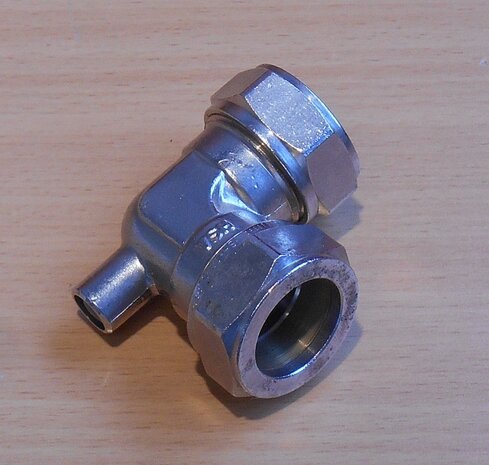 VSH Super 22x22 mm vent coupling angled nickel plated brass