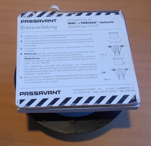 Passavant DN 70 opzetstuk Drain lichaam Wal Variant Selecta 5141.81.00