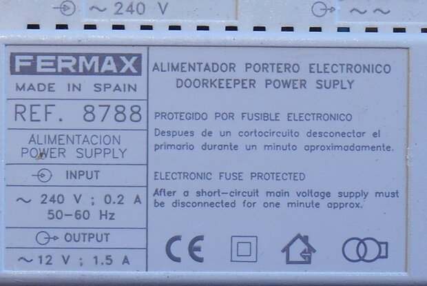 Fermax 8788 voeding power supply