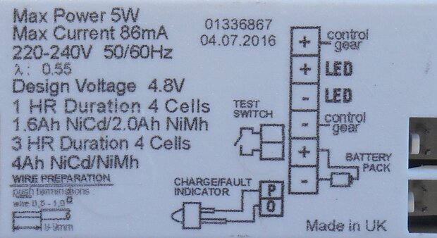 Tridonic BASIC 104 200V EM converterLED 89800308 noodunit LED