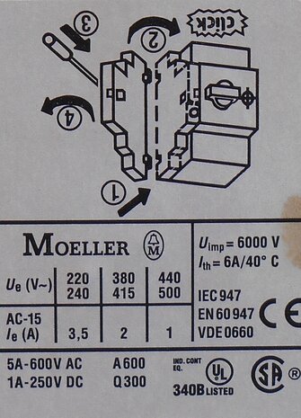 Eaton Moeller NHI11-PKZ0 hulpcontact 72896