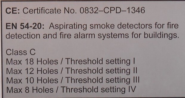 Xtralis XCC-011 Class C Rookaanzuigsysteem Aspirating Smoke Detector 18-30VDC