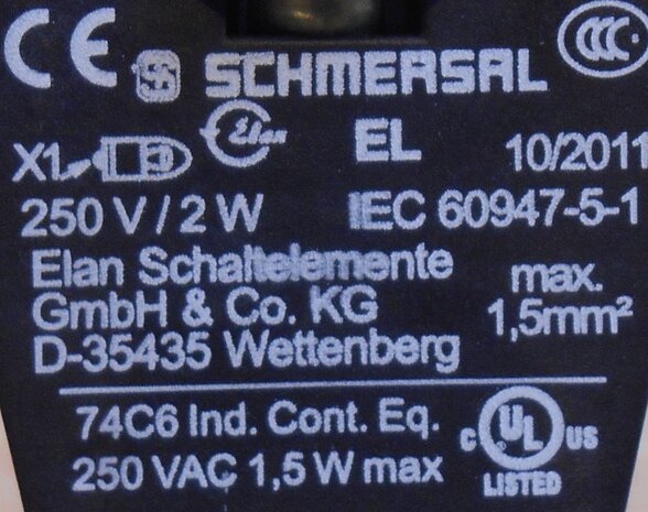 Schmersal EL lamp holder 250V 2W