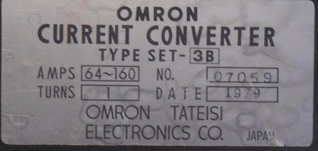 Omron 3B SET-3B Current Converter 64~160 Amps