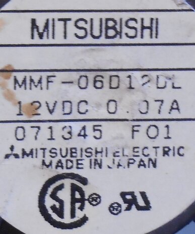 Mitsubishi MMF-06D12DL ventilator 12V DC 0.07A 071345 F01
