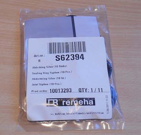 Remeha S62394 sealing siphon (10 pieces)