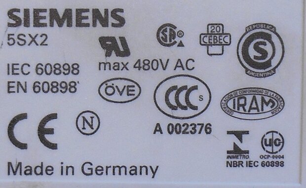 Siemens 5Sx23 installatieautomaat B10 400V 3P automaat