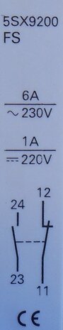 Siemens 5SX9200FS auxiliary contact 1NO+1NC