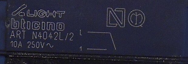 Bticino N4042L/2 drukknop belknop 2 modules