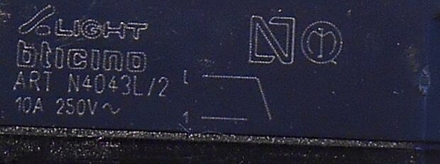 Bticino N4043L/2 drukknop lichtknop 2 modules