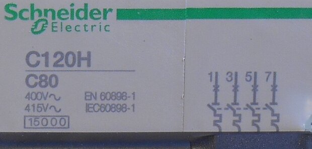 Schneider Electric C120H installatieautomaat C120H 4P C80A 18479