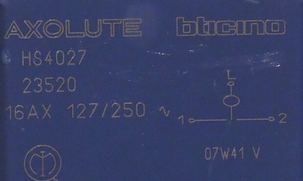 Bticino HS4027 switch 1-0-2 16A