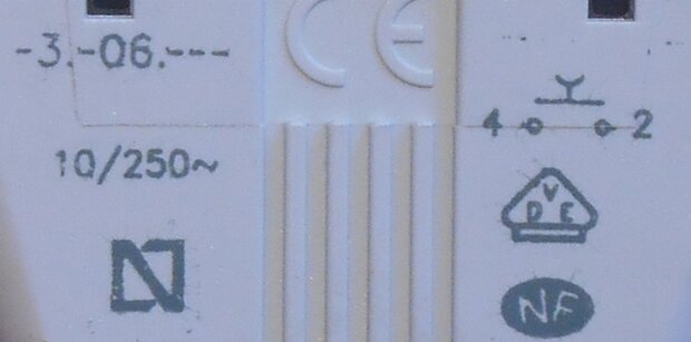 Eunea Unica U3.106.25 push button 10A 1P color ivory (10 pieces)