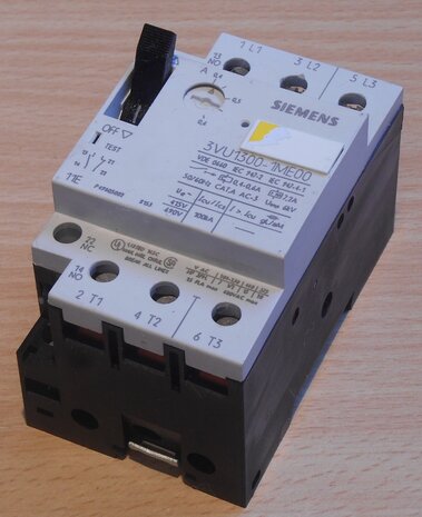 Siemens 3VU1300-1ME00 motorstarter protector 0,4-0,6A 1NO+1NC