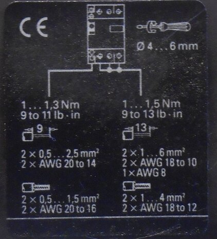 Siemens 3VU1300-1ME00 motorstarter protector 0,4-0,6A 1NO+1NC