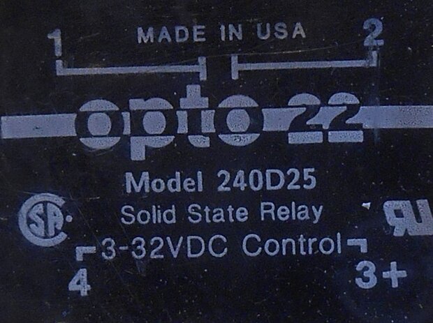 Opto 22 240D25 relay 25A 32VDC