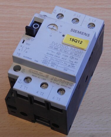 Siemens 3VU1300-1MG00 motorstarter protector 1,0-1,6A 1NO+1NC