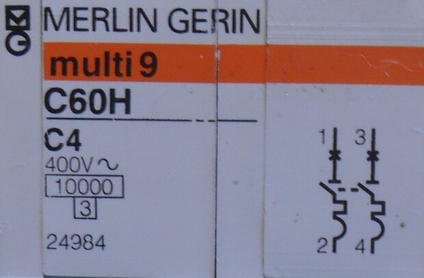 Merlin Gerin C60H C4 Circuit Breaker 2P 24984