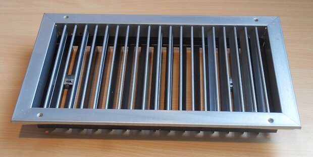 Trox 425x225 wall grille channel with vertical blades, galvanized steel