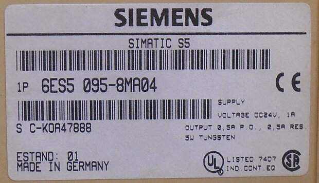 Siemens 6ES5 095-8MA04 simatic S5 PLC