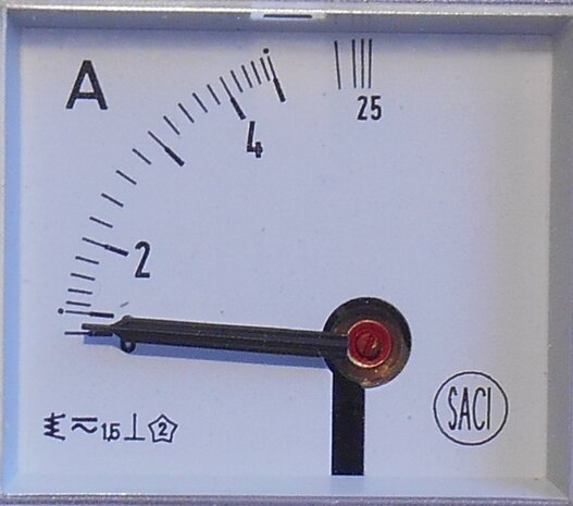 SACI EC5VR 0-5..25A AC Analog Ammeter 99367