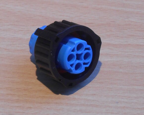 TE Connectivity 4-967325-1 round plug 2,5MM BU-GEH 4P blue