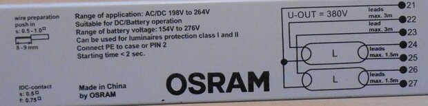 Osram QTP8 2x18 Quicktronic Professional elektronisch voorschakelapparaat