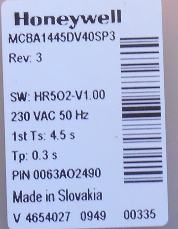 Vaillant 121313 burner control unit 24S 24-28MVL (Honeywell MCBA 1445DV40SP3) 12-1313
