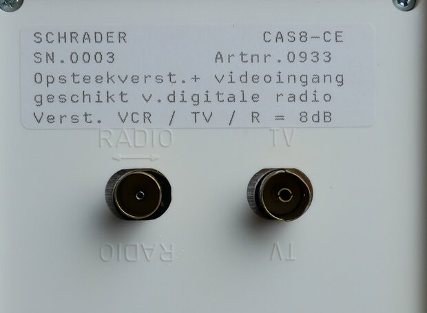 Schrader CAS8-CE Antenne Signaal versterker opsteekversterker 0933