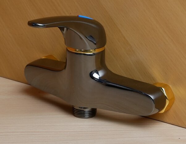 Apollo 410588 shower mixer with single-lever operation 3/4 '' canon de fusil/gold-plated 92,169