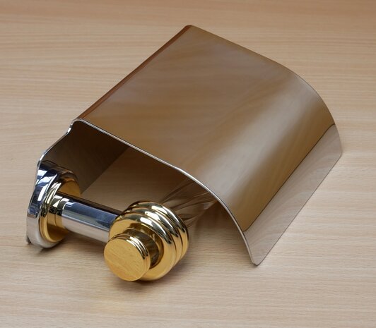 Rivadan Spira toilet roll holder chrome/gold Solomonic crystal 39491