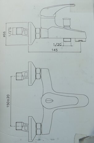 Apollo Sanidiy bath mixer white/chrome incl. Shower head